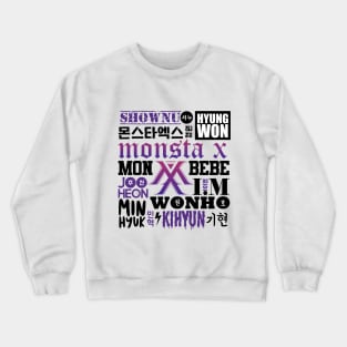 MONSTA X FONT COLLAGE Crewneck Sweatshirt